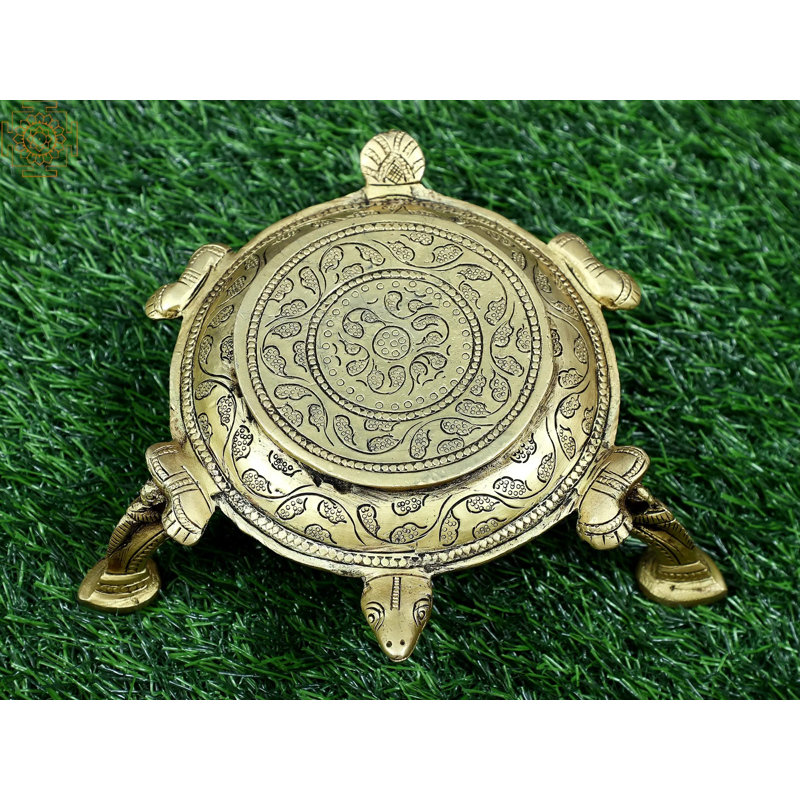 Petite tortue en laiton 7 po Chowki