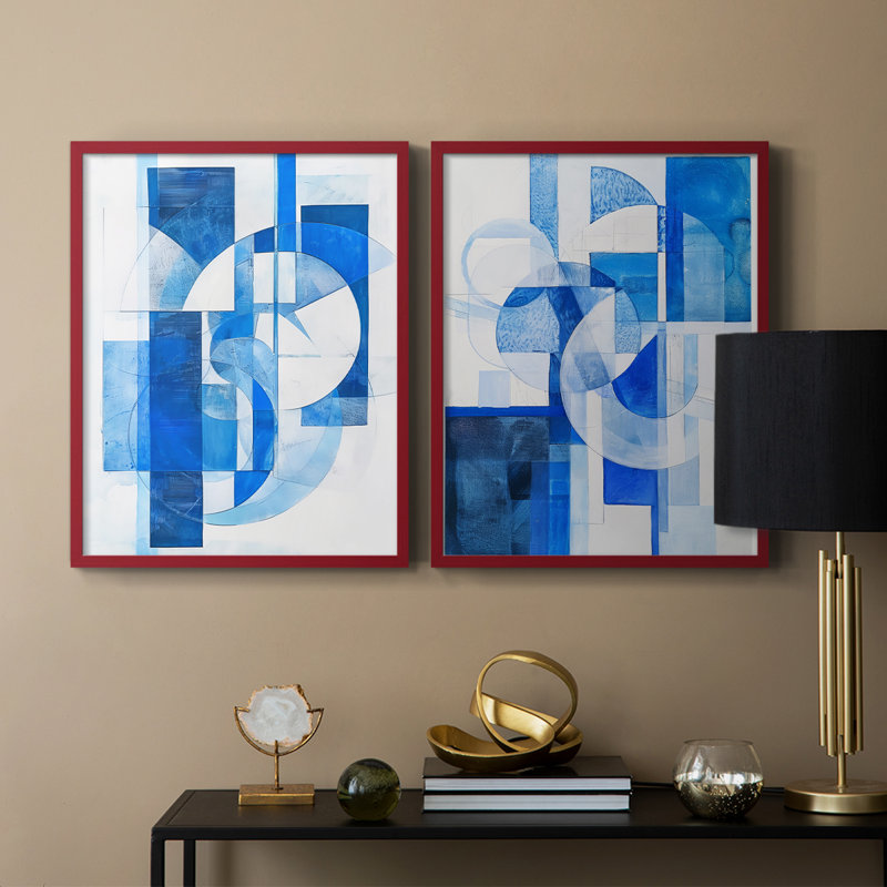 Série ABSTRACT CVI - reproduction encadrée de qualité supérieure - prête à être accrochée - aucun clou requis - aucun clou requis