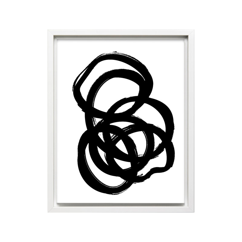 Ligne ondulée, 24"H x 32"W, Canvas, White Framed