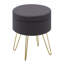 Tabouret de coiffeuse rembourré en velours Stefan Mid-Century-95020921
