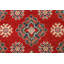 Tapis rouge / beige en laine noué à la main de conception unique 2 pi 7 po x 3 pi 11 po New Age