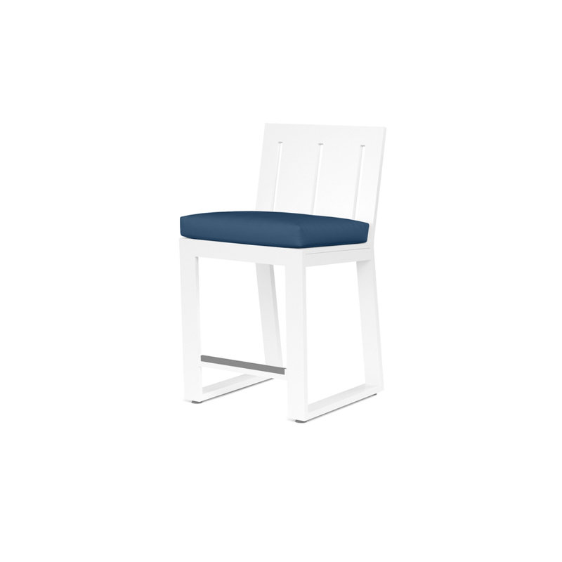 Tabouret de bar avec coussin Camela, Tabouret de bar (siège d'une hauteur de 30 po), Spectre indigo Sunbrella®