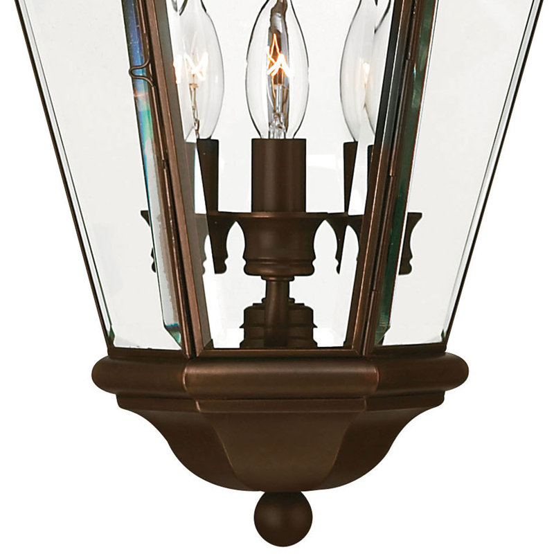 Clifton Beach 3-Light Outdoor Hanging Lantern, Copper Bronze