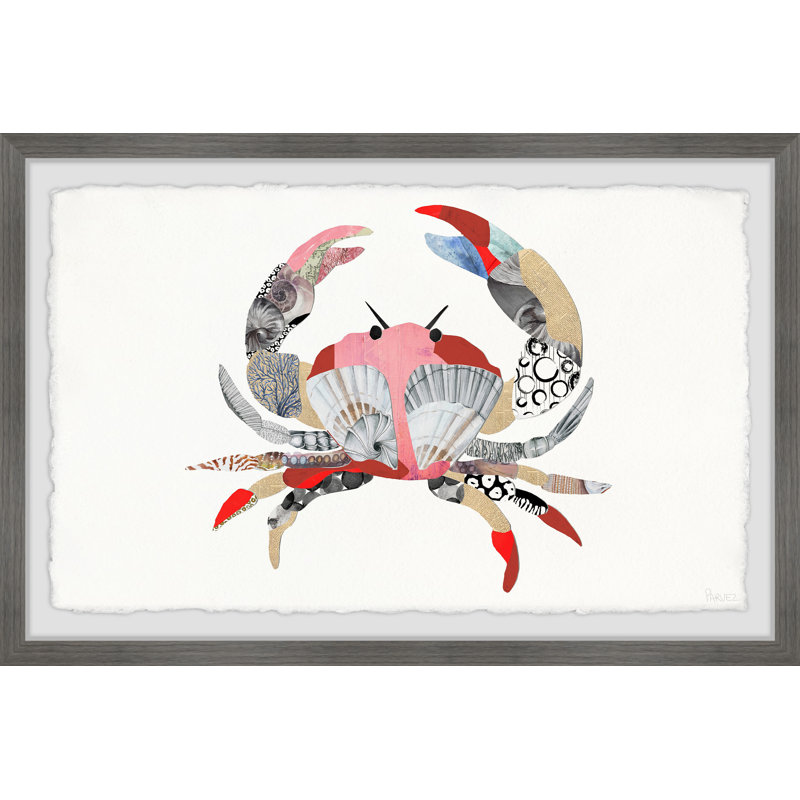 Crabe mosaïque - cadre photo, H 24 po x l 36 po x P 1,5 po