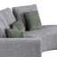 Canapé modulaire rembourré gris à 4 coussins