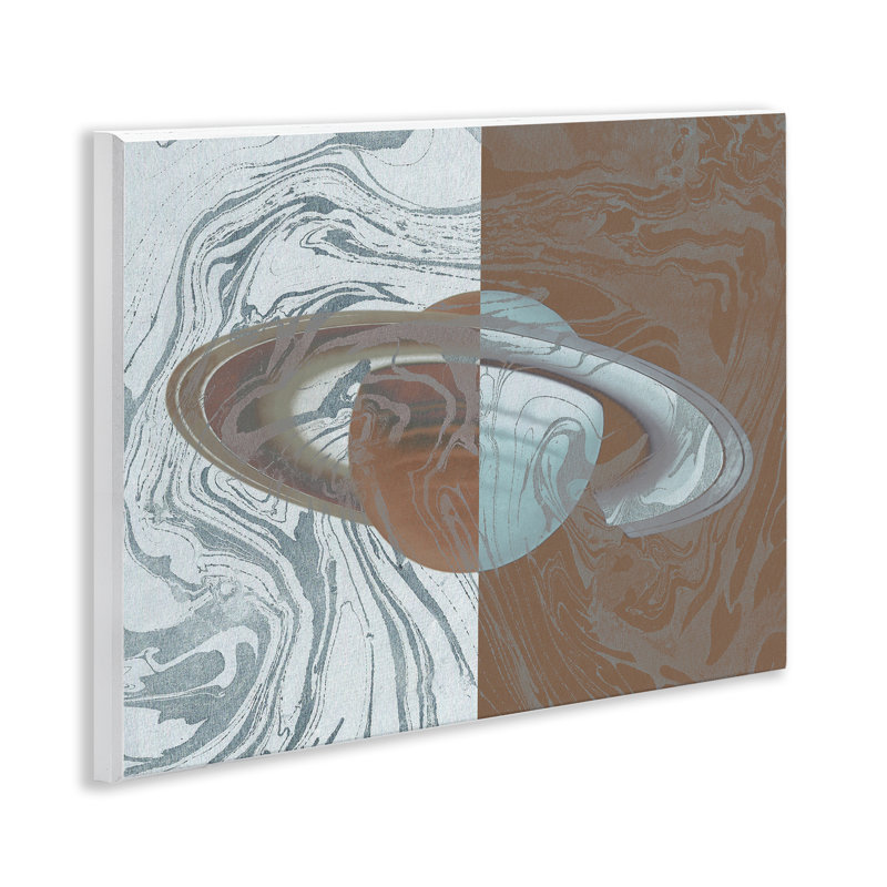 Art abstrait sur plaque planète marbrée par Daphne Polselli