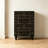 Vintage Pattern Solid Wood Storage Cabinet Decor