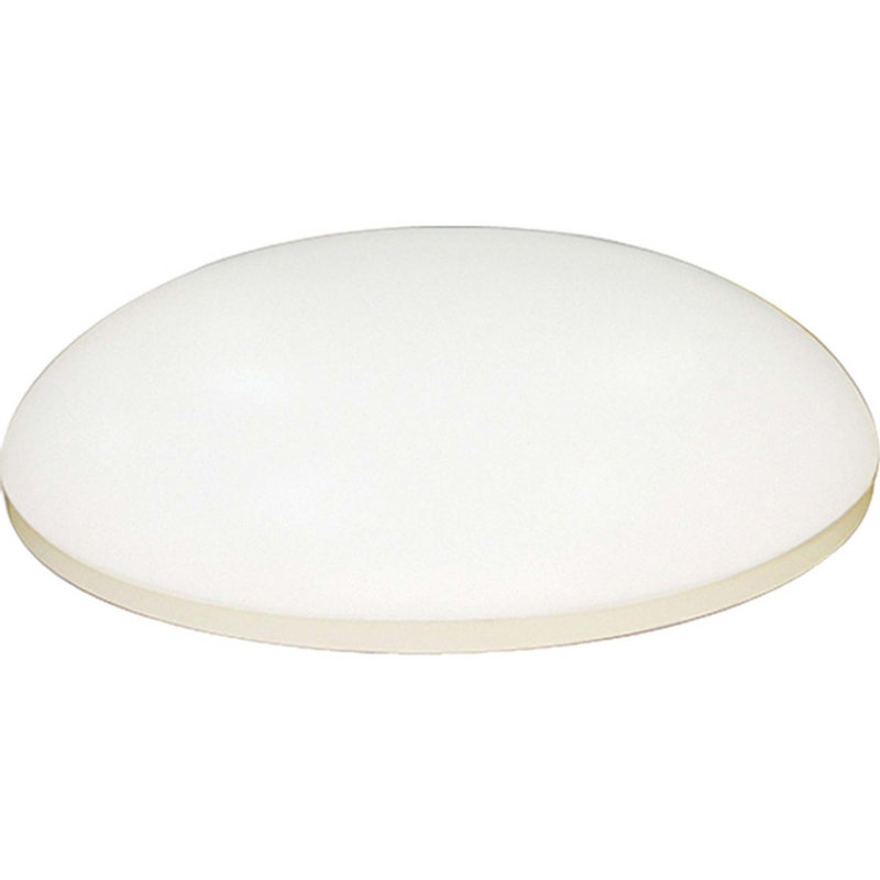1-Light 11"W Integrated LED Indoor or Outdoor White Bath or Vanity Convertible Flush Mount Ceiling Fixture, Wall Mount, or Wall Sconce with White Half Semi-Sphere Mushroom Smooth Acrylic Lens Shade