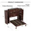 Lit escamotable double en noyer avec 2 armoires et tablettes de rangement | Cadre de lit mural peu encombrant | Conception de plateforme pliable-207492856-207492857