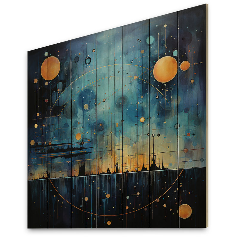 Shadon Astrology Celestial Alignment on Wood Print, H 30 po x l 30 po x P 0,78 po