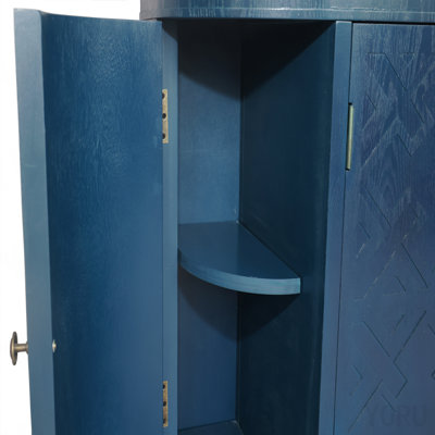 Crédence pour salon 47 "ovale, 4 portes, cannelée - standard