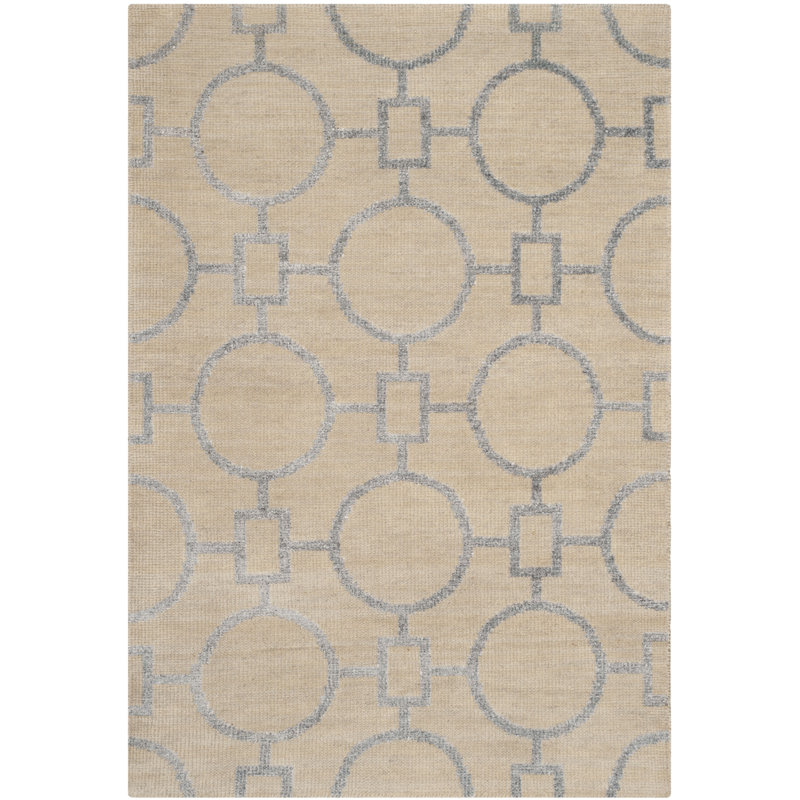 SantaBarbara Geometric Cotton Hand Woven Area Rug, Rectangle 122 x 183 cm