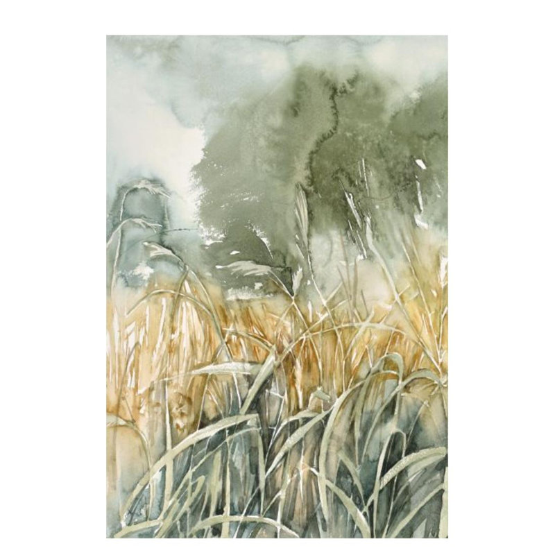 «Forest Plant I» par Sara Brown, impression sur toile tendue, H 53 po x l 36 po x P 1,5 po, Gel coupé au couteau