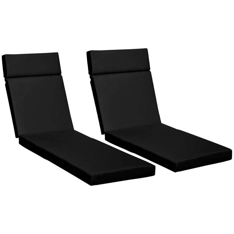 Outdoor Seat Cushion Set, Black