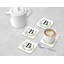 Verre à café sous-verre de jardin monogramme initiale B-1606464089