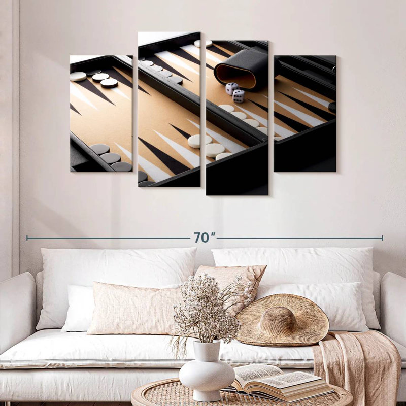 Senne Modern Backgammon, 32" H x 52" W