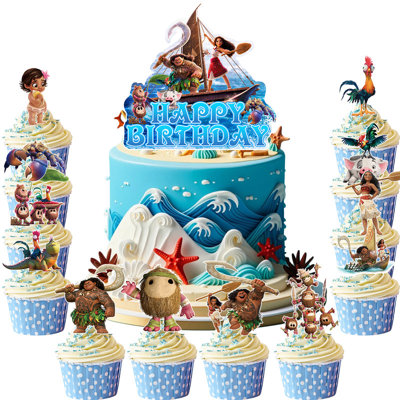 Ensemble de décoration de gâteau Moana, 25 pièces Moana