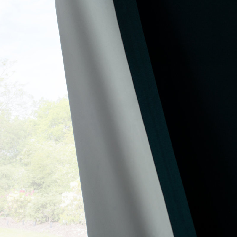 Thermal 100% Blackout Grommet Curtain Panel - Basics by Wayfair™, 40" W x 96" L, Teal