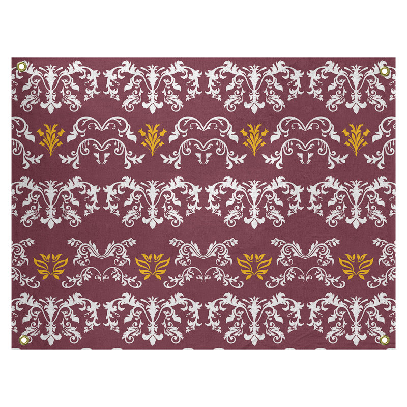 Tapisserie baroque en polyester Washington Football, H 26 po x l 36 po, Rouge / Blanc / Jaune