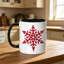 1pc Novelty Red Snowflake Mug Coffee Cup Juice Cup Fun Gift.