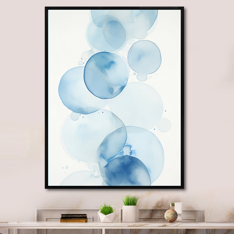 «Tranquility Vintage Light», impression sur toile géométrique moderne, H 32 po x l 24 po x P 1 po, Cadre flottant noir