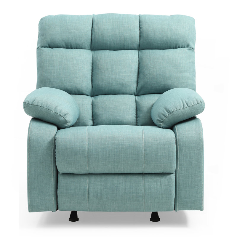 Stylish Teal Padded Armchair Recliner, Teal