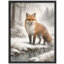 Winter Fox Landscape Framed Wall Art Prints - Fox in snowy forest, for living room-125212008-125212010