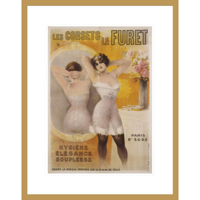 «Corsets le Furet» par Gaston Noury, impression giclée encadrée