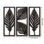 Décoration murale tropicale en bois noir