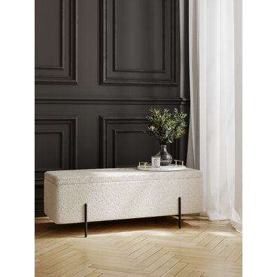 Velvet Upholstered Storage Bench