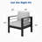 Aluminum Outdoor 2 Pcs Sofa Patio Couch, All-Weather Metal Outdoor Couch With 5" Thick And Soft Cushion-210020169