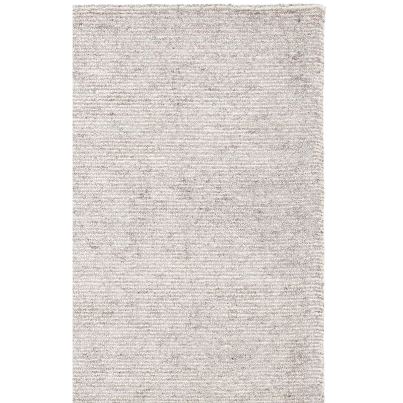 Tapis gris en viscose / laine touffeté à la main Protaras, Rectangle 10 pi x 14 pi