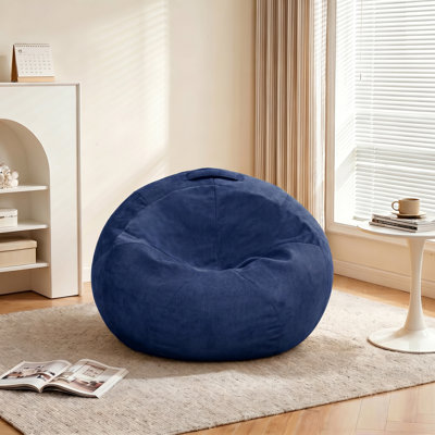 Fauteuil à billes en velours et chenille