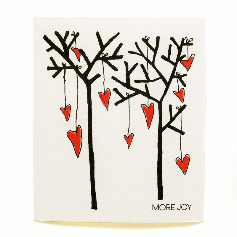 Torchon suédois arbre de coeurs