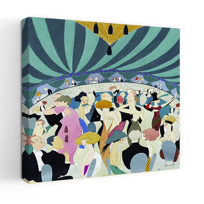 Soirée abstraite, art contemporain, H 24 po x l 24 po