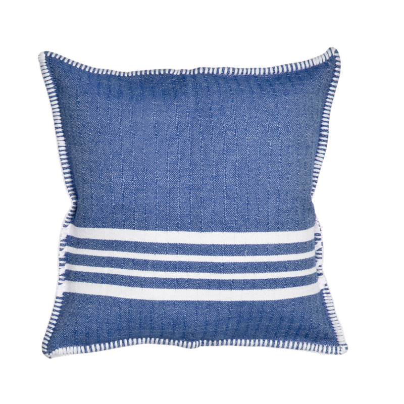 Housse de coussin en coton , 16 po x 1 po, Bleu
