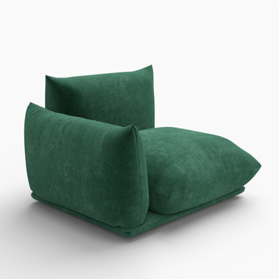 Minarik Upholstered Modern Chenille Fabric One-Armed Chair