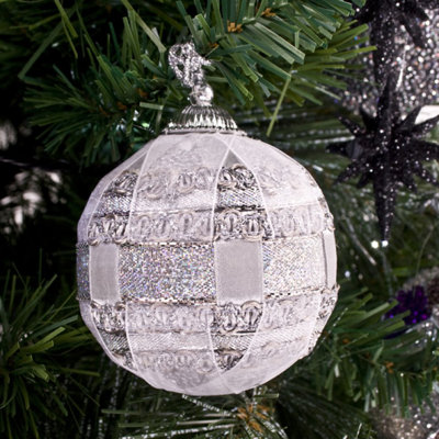 8cm Textile Ball Ornament