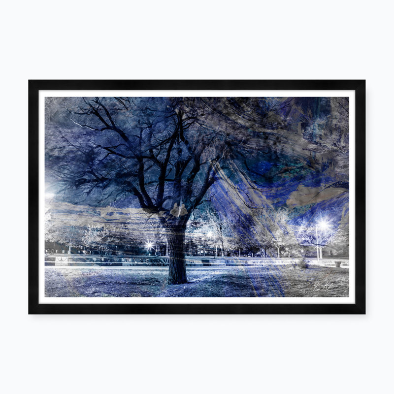 Park In Blue Print by Tim Klein