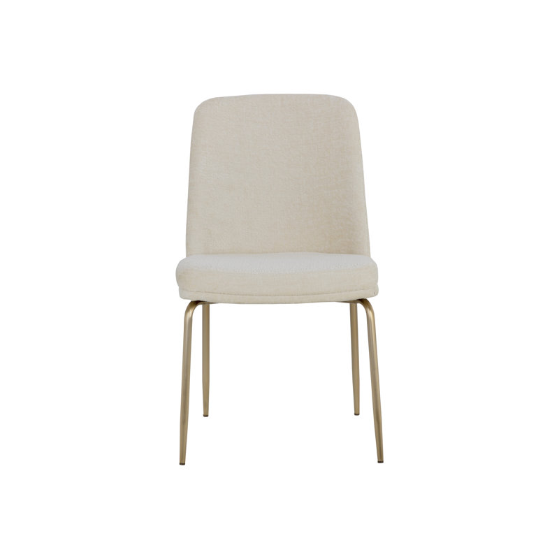 Zeke Upholstered Dining Chair, Antique Brass, Green
