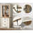 3 Column Bookcase With Drawer,73.3" Tall Floor Standing Bookshelf,Modern Farmhouse Display Storage Cabinet With Adjustable Shelves,Oak-915078753