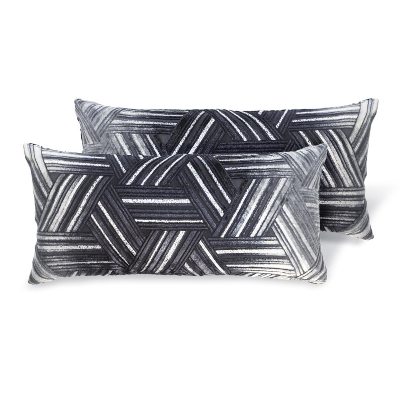 Entwined Rectangular Pillow Cover & Insert, Smoke