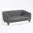 Pet sofa with armrests and button tufted back