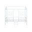 Lit superposé Raylen de style contemporain avec construction en métal et échelle en angle, blanc-630387435