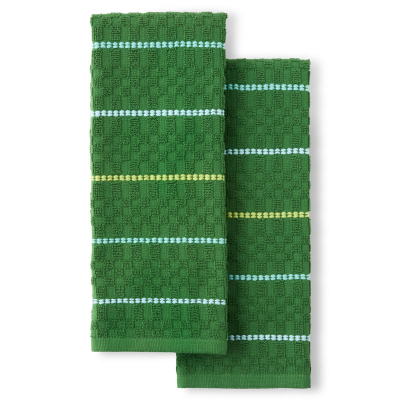 FIESTA Valencia Kitchen Towel Set, 16"x28", Jade Green, 50