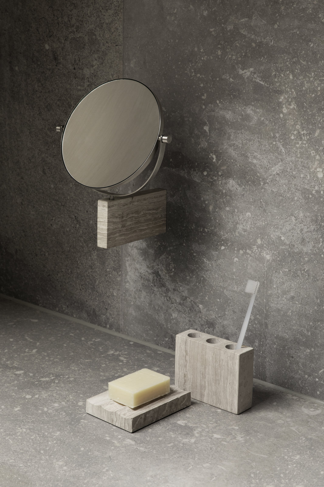 blomus Lamura 8" Marble Mirror