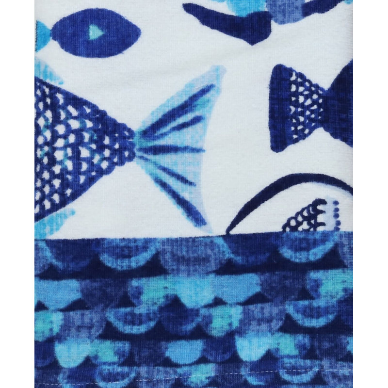 Serviette de plage 100% coton Nowak Fish, Oui