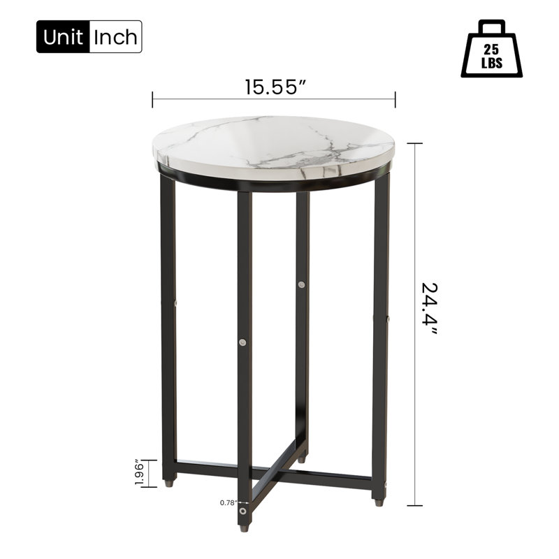 Table de bout Rylay, Noir