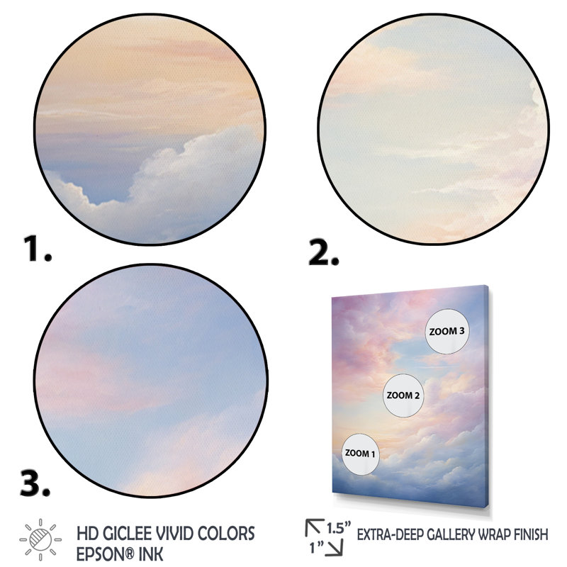 «Pink Sky Photo Celestial Symphony I», reproductions d'art mural paysage et nature, Toile tendue
