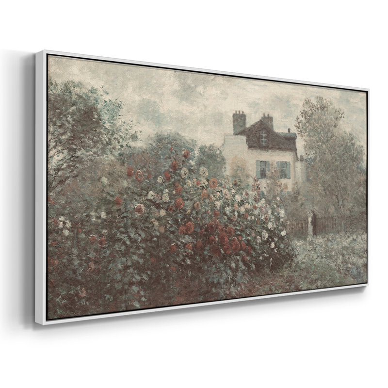 Landscape Series-MXLIX- Framed Gallery Wrapped Canvas -Ready to Hang, 21" H x 41" W, White